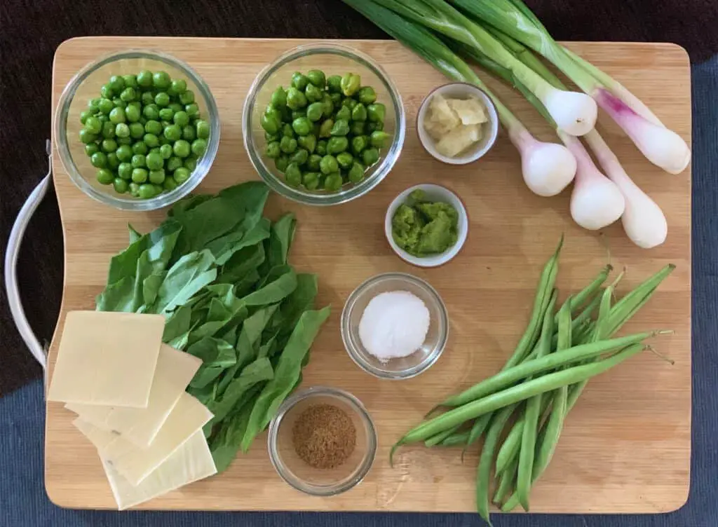 Cheese Stuffed Hara Bhara Kebab - Ingredients