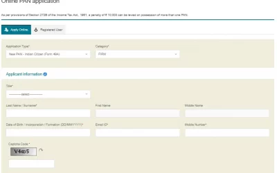 Online Pan Card Application